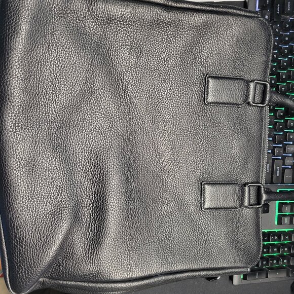 MCM Black Leather Briefcase w/COA (Strap Not Included) - Picture 4 of 13